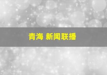 青海 新闻联播